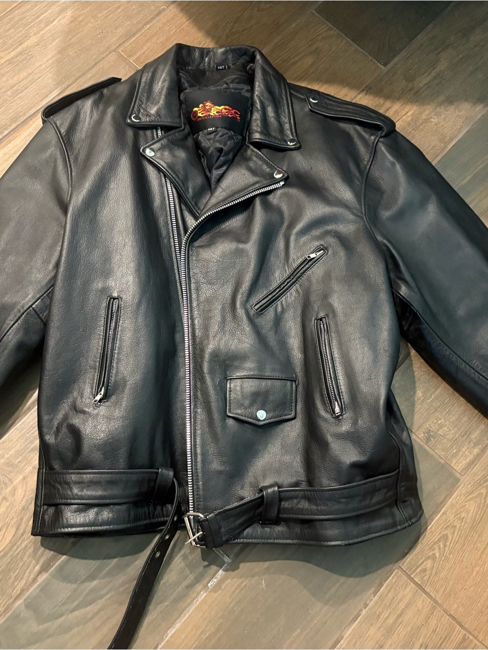 Classic Black Leather Biker Jacket - Joetta’s Leather